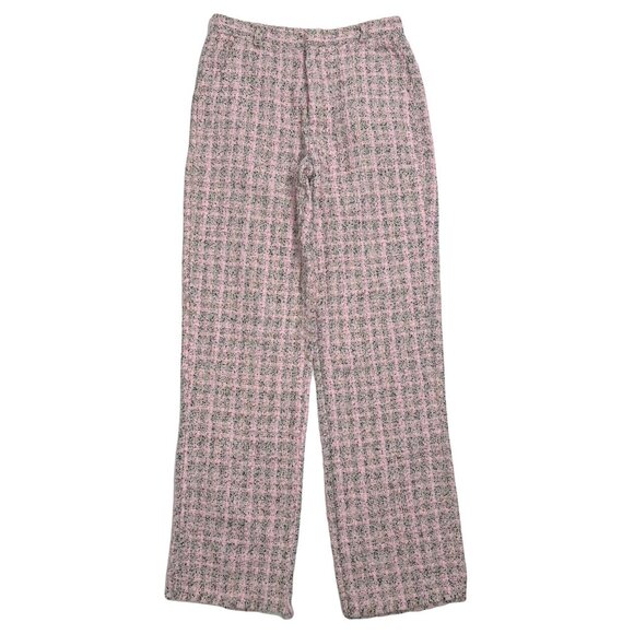 Drew House Woven Pink Boucle Plaid Pants M - Picture 1 of 4